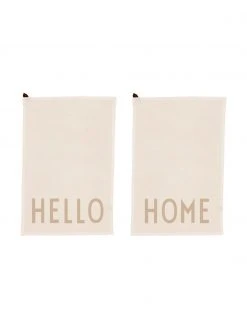 Design Letters Geschirrtücher Favourite in Beige, 2er-Set, B 40 x L 60 cm