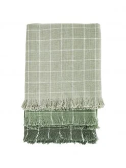 Madam Stoltz Geschirrtücher Tina in Grün, 3er-Set, B 50 x L 70 cm