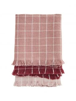 Madam Stoltz Geschirrtücher Tina in Rosa, 3er-Set, B 50 x L 70 cm