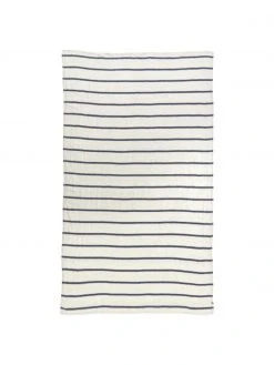 Jotex Gestreifte Leinen-Tischdecke Karla in Beige/Blau, Für 6 - 8 Personen (B 145 x L 250 cm) -Küche Geschäft Gestreifte Leinen Tischdecke Karla in BeigeBlau 2