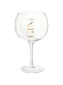 Gin Tonic Gläser mit Aufschrift, 4er-Set, Ø 13 x H 22 cm