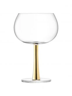 Lsa International Gingläser Gina mit Goldstiel, 2 Stück, Ø 11 x H 17 cm, 420 ml