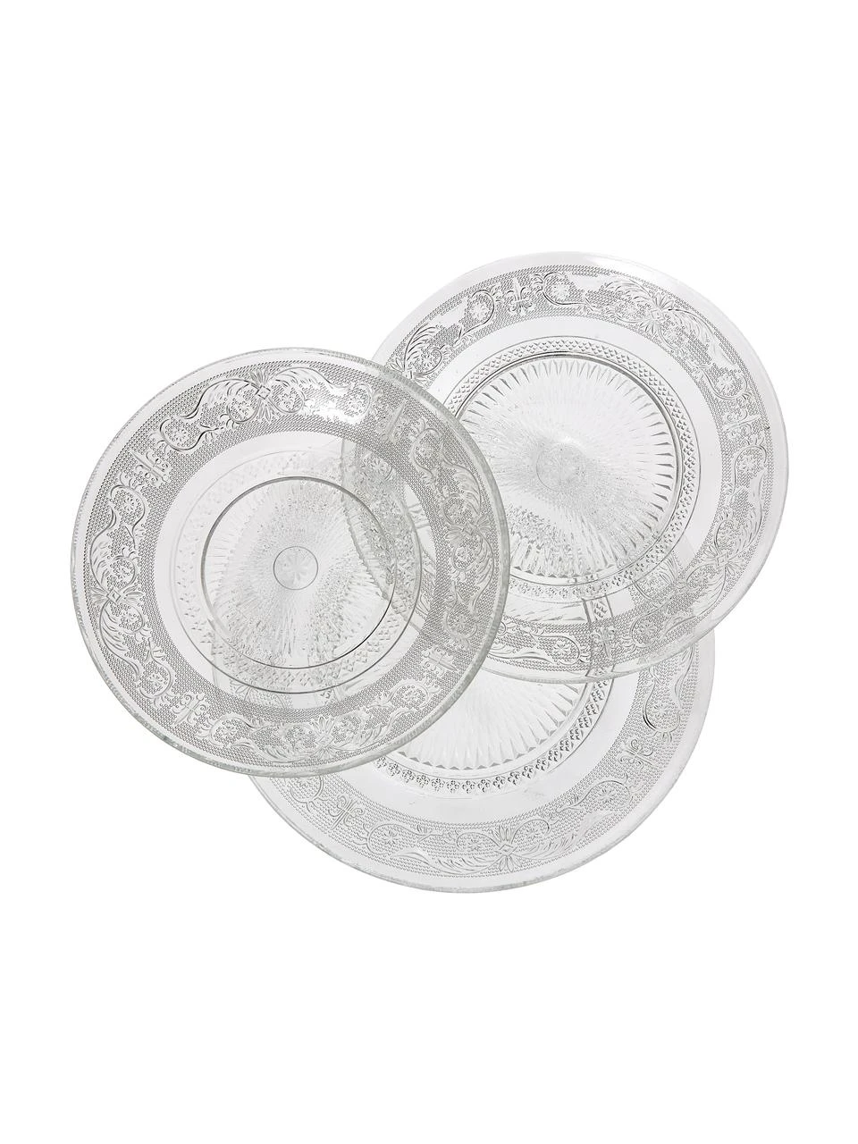 Villa D'Este Home Tivoli Glas-Tafelservice Imperial mit Relief, 6 Personen (18-tlg.), Set mit verschiedenen Größen 3 Villa D'Este Home Tivoli Glas-Tafelservice Imperial mit Relief, 6 Personen (18-tlg.), Set mit verschiedenen Größen – Bild 3