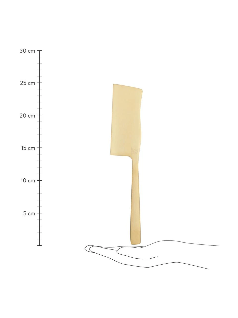 Goldfarbene Käsemesser Art, 3er-Set, Edelstahl, beschichtet Das Besteck ist aus Edelstahl gefertigt. Somit ist es langlebig, rostet nicht und ist resistent gegen Bakterien., Messingfarben, L 25 cm Goldfarbene Käsemesser Art, 3er-Set, L 25 cm -Küche Geschäft Goldfarbene Kasemesser Art 3er Set 2