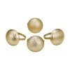 Goldfarbene Serviettenringe Matt, 4er-Set, Ø 5 x H 4 cm