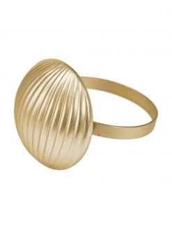 Goldfarbene Serviettenringe Matt, 4er-Set, Ø 5 x H 4 cm -Küche Geschäft Goldfarbene Serviettenringe Matt 4er Set 2