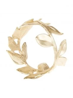 Goldfarbener Serviettenring Owl, 4 Stück, Ø 5 x H 3 cm