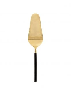 Bloomingville Goldfarbener Tortenheber Amine mit schwarzem Griff, B 7 x L 28 cm