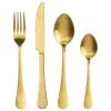 BUTLERS Goldfarbenes Besteck-Set Baronet mit geh&auml;mmerten Griffen, 1 Person (4-tlg.), Set mit verschiedenen GrößenNur noch 1 Artikel verfügbar