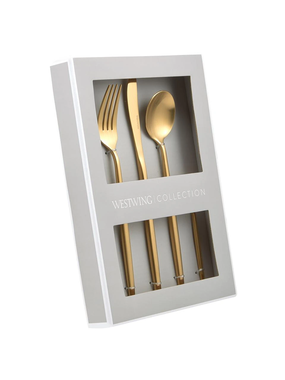 Goldfarbenes Besteck-Set Shimmer matt gebürstet, in verschiedenen Setgrößen, Messer: Edelstahl 13/0 Das Bestec, Goldfarben, gebürstet, 4 Personen (20-tlg.) Westwing Collection Goldfarbenes Besteck-Set Shimmer matt gebürstet, in verschiedenen Setgrößen, 1 Person (5-tlg.) -Küche Geschäft Goldfarbenes Besteck Set Shimmer matt geburstet in verschiedenen Setgrossen 5