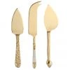 HKliving Goldfarbenes K&auml;semesser-Set Cheese, 3-teilig, Set mit verschiedenen Größen