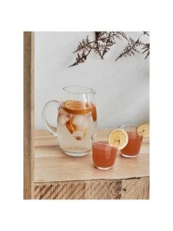 Broste Copenhagen Gro&szlig;er mundgeblasener Krug Hammered mit geh&auml;mmerter Oberfl&auml;che, 2 L, Ø 14 x H 22 cm, 2 L -Küche Geschäft Grosser mundgeblasener Krug Hammered mit gehammerter Oberflache 2 L 14