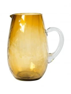 Broste Copenhagen Großer mundgeblasener Krug Hammered mit gehämmerter Oberfläche, 2 L, Ø 14 x H 22 cm, 2 L