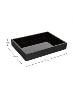 Westwing Collection Großes Hochglanz-Tablett Hayley in Schwarz, B 24 x T 33 cm 8 Westwing Collection Großes Hochglanz-Tablett Hayley in Schwarz, B 24 x T 33 cm -Küche Geschäft Grosses Hochglanz Tablett Hayley in Schwarz 2