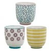 Bloomingville Handbemalte Espressobecher Patrizia mit verspieltem Muster, 3er-Set, Ø 7 x H 7 cm, 180 mlNur noch 1 Artikel verfügbar