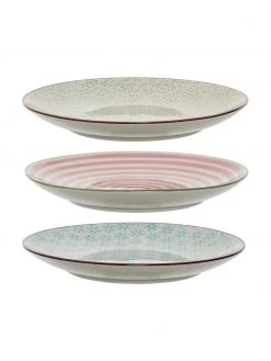 Bloomingville Handbemalte Frühstücksteller Patrizia mit verspieltem Muster, 3er-Set, Ø 20 cm -Küche Geschäft Handbemalte Fruhstucksteller Patrizia mit verspieltem Muster 3er Set 3