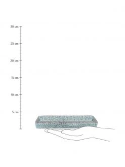 Bloomingville Handbemalte Steingut Servierplatte Patrizia mit verspieltem Muster, B 36 x H 4 cm -Küche Geschäft Handbemalte Steingut Servierplatte Patrizia mit verspieltem Muster 2