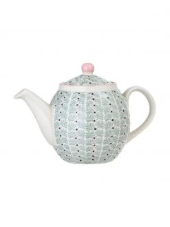 Bloomingville Handbemalte Steingut Teekanne Maya, 1.2 L