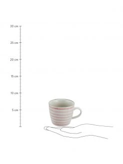 Bloomingville Handbemalte Tassen Patrizia mit verspieltem Muster, 3er-Set, Ø 10 x H 8 cm, 300 ml -Küche Geschäft Handbemalte Tassen Patrizia mit verspieltem Muster 3er Set 2