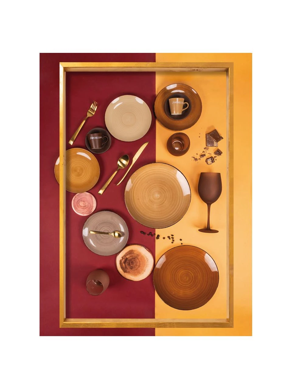 Villa D'Este Home Tivoli Handbemaltes Geschirr-Set Baita in Terrakottatönen, 6 Personen (18-tlg.), Set mit verschiedenen Größen 2 Villa D'Este Home Tivoli Handbemaltes Geschirr-Set Baita in Terrakottatönen, 6 Personen (18-tlg.), Set mit verschiedenen Größen – Bild 2