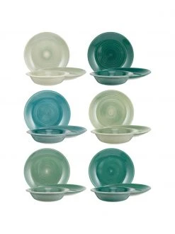 Westwing Collection Handbemaltes Geschirr-Set Lucca in Grüntönen, 6 Personen (18-tlg.) 4 Westwing Collection Handbemaltes Geschirr-Set Lucca in Grüntönen, 6 Personen (18-tlg.) -Küche Geschäft Handbemaltes Geschirr Set Lucca in Gruntonen 6 Personen 18 tlg 4