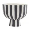 OYOY Living Design Handgefertigte Obstschale Toppu in Schwarz/Wei&szlig;, Ø 13 x H 15 cm