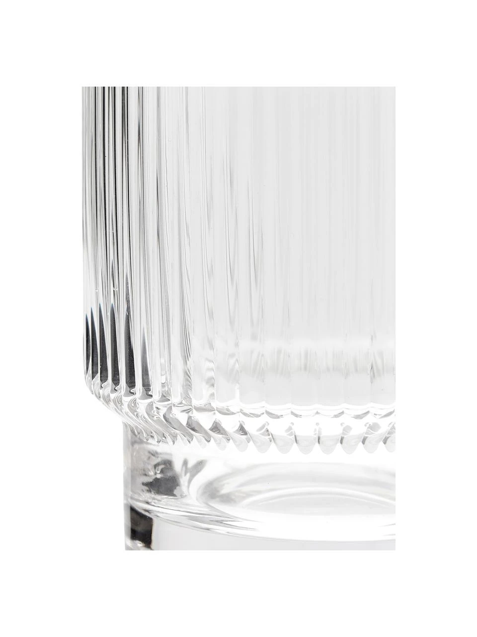 Westwing Collection Handgefertigte Wassergläser Minna mit Rillenrelief und Goldrand, 4 Stück, Ø 8 x H 10 cm, 300 ml 6 Westwing Collection Handgefertigte Wassergläser Minna mit Rillenrelief und Goldrand, 4 Stück, Ø 8 x H 10 cm, 300 ml – Bild 6