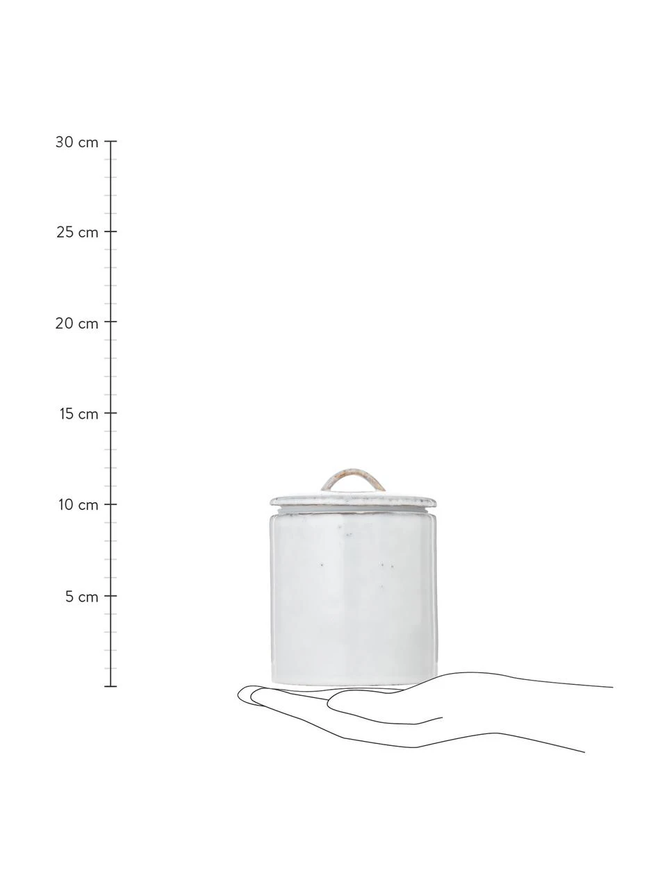 Broste Copenhagen Handgemachte Aufbewahrungsdose Nordic Sand aus Steingut, Ø 12 x H 12 cm, Ø 12 x H 12 cm, 1 L 3 Broste Copenhagen Handgemachte Aufbewahrungsdose Nordic Sand aus Steingut, Ø 12 x H 12 cm, Ø 12 x H 12 cm, 1 L – Bild 3