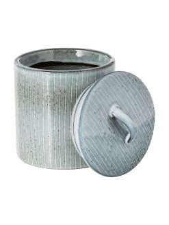 Broste Copenhagen Handgemachte Aufbewahrungsdose Nordic Sea aus Steingut, &Oslash; 12 x H 12 cm, Ø 12 x H 12 cm, 1 LNur noch 1 Artikel verfügbar -Küche Geschäft Handgemachte Aufbewahrungsdose Nordic Sea aus Steingut O 12 x H 12 cm 4