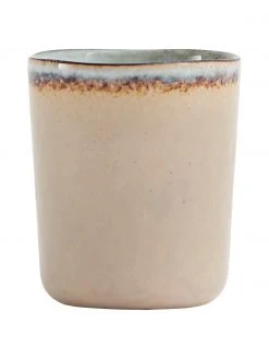 Handgemachte Becher Nomimono in Beige/Grau, 4er-Set, Ø 8 x H 10 cm, 240 ml -Küche Geschäft Handgemachte Becher Nomimono in BeigeGrau 4er Set 3