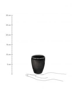 Broste Copenhagen Handgemachte Becher Nordic Coal aus Steingut, 6 Stück, Ø 8 x H 10 cm, 250 ml 6 Broste Copenhagen Handgemachte Becher Nordic Coal aus Steingut, 6 Stück, Ø 8 x H 10 cm, 250 ml -Küche Geschäft Handgemachte Becher Nordic Coal aus Steingut 6 Stuck 2