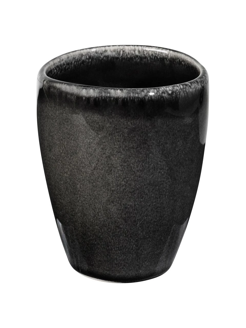 Broste Copenhagen Handgemachte Becher Nordic Coal aus Steingut, 6 Stück, Ø 8 x H 10 cm, 250 ml 1 Broste Copenhagen Handgemachte Becher Nordic Coal aus Steingut, 6 Stück, Ø 8 x H 10 cm, 250 ml