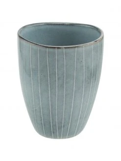 Broste Copenhagen Handgemachte Becher Nordic Sea aus Steingut, 6 Stück, Ø 8 x H 10 cm, 250 ml