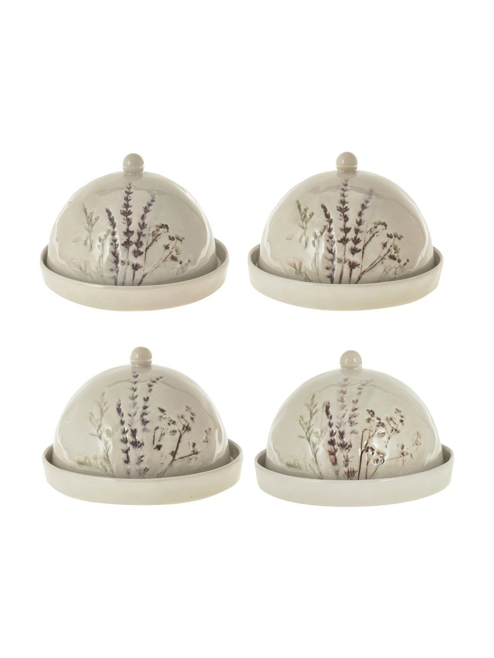 Bloomingville Handgemachte Butterdose Bea mit Gräser-Motiv, Ø 15 x H 10 cm 4 Bloomingville Handgemachte Butterdose Bea mit Gräser-Motiv, Ø 15 x H 10 cm – Bild 4