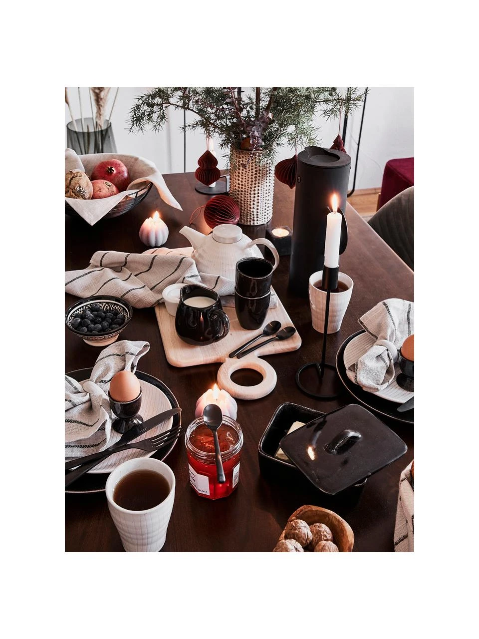 Handgemachte Butterdose Nordic Coal aus Steingut, Steingut, Bräunlich, B 15 x H 6 x T 12 cm Broste Copenhagen Handgemachte Butterdose Nordic Coal aus Steingut, B 15 x H 6 x T 12 cm -Küche Geschäft Handgemachte Butterdose Nordic Coal aus Steingut 4