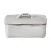 Broste Copenhagen Handgemachte Butterdose Nordic Sand aus Steingut, B 15 x H 6 x T 12 cm