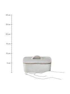 Broste Copenhagen Handgemachte Butterdose Nordic Sand aus Steingut, B 15 x H 6 x T 12 cm -Küche Geschäft Handgemachte Butterdose Nordic Sand aus Steingut 2