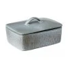 Broste Copenhagen Handgemachte Butterdose Nordic Sea aus Steingut, B 15 x H 6 x T 12 cm