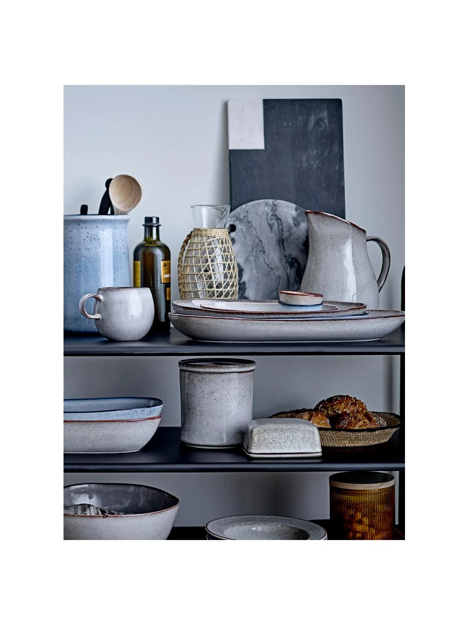 Bloomingville Handgemachte Dipschälchen Sandrine aus Steingut Ø 8 cm, 2 Stück, Ø 8 x H 4 cm 2 Bloomingville Handgemachte Dipschälchen Sandrine aus Steingut Ø 8 cm, 2 Stück, Ø 8 x H 4 cm – Bild 2