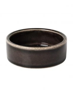 Broste Copenhagen Handgemachte Dipschalen Nordic Coal Ø 8 cm aus Steingut, 4 Stück, Ø 8 x H 3 cm