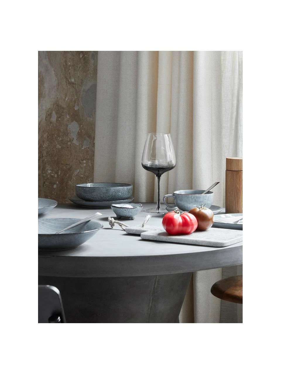 Handgemachte Dipschalen Nordic Sea aus Steingut, 4 Stück, Steingut, Grau- und Blautöne, Ø 8 x H 4 cm Broste Copenhagen Handgemachte Dipschalen Nordic Sea aus Steingut, 4 Stück, Ø 8 x H 4 cm -Küche Geschäft Handgemachte Dipschalen Nordic Sea aus Steingut 4 Stuck 2