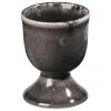 Broste Copenhagen Handgemachte Eierbecher Nordic Coal aus Steingut, 4 Stück, Ø 5 x H 6 cm