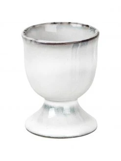 Broste Copenhagen Handgemachte Eierbecher Nordic Sand aus Steingut, 2 Stück, Ø 5 x H 6 cm