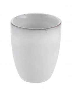 Broste Copenhagen Handgemachte Espressobecher Nordic Sand aus Steingut, 6 Stück, Ø 7 x H 8 cm, 100 ml