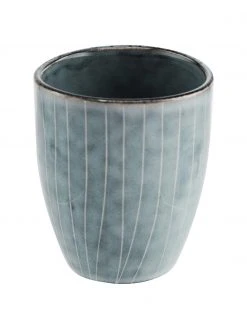 Broste Copenhagen Handgemachte Espressobecher Nordic Sea aus Steingut, 6 Stück, Ø 7 x H 8 cm, 100 ml