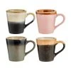 HKliving Handgemachte Espressotassen 70's im Retro Style, 4er-Set, Ø 6 x H 6 cm, 80 ml