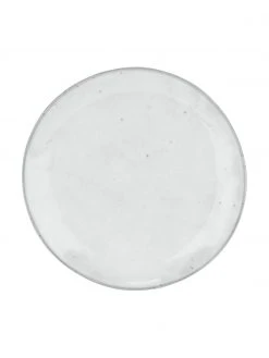 Broste Copenhagen Handgemachte Frühstücksteller Nordic Sand aus Steingut, 4 Stück, Ø 20 x H 3 cm