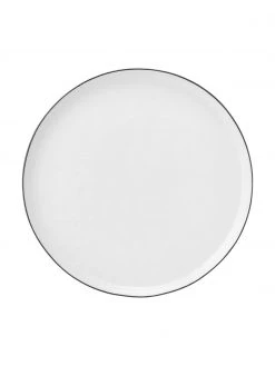 Broste Copenhagen Handgemachte Frühstücksteller Salt mit schwarzem Rand, 4 Stück, Ø 22 cm -Küche Geschäft Handgemachte Fruhstucksteller Salt mit schwarzem Rand 4 Stuck 3