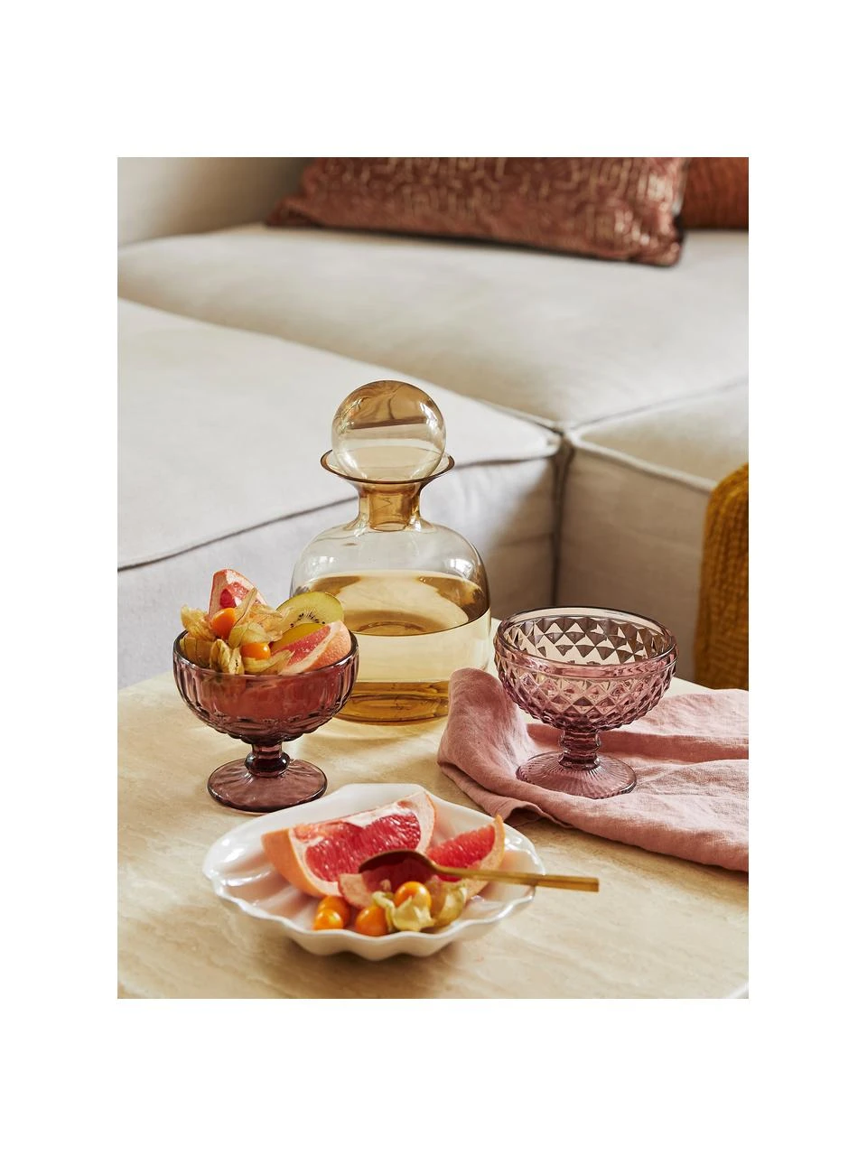 Handgemachte Karaffe Colored in Bernsteinfarben transparent, 1.5 L, Glas, Bernsteinfarben, transparent, H 25 cm, 1.5 L Asa Handgemachte Karaffe Colored in Bernsteinfarben transparent, 1.5 L, H 25 cm, 1.5 L -Küche Geschäft Handgemachte Karaffe Colored in Bernsteinfarben transparent 15 L 2