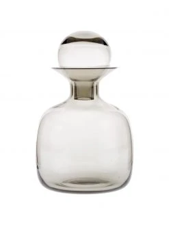 Asa Handgemachte Karaffe Colored in Grau transparent, 1.5 L, H 25 cm, 1.5 L